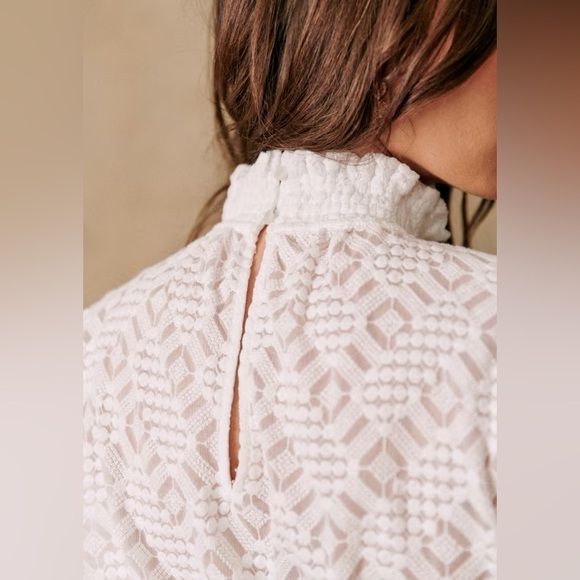 Sezane White Lace Top - Picture 2 of 11